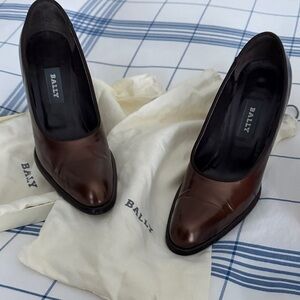 Bally Women's Dark Brown Leather Heels